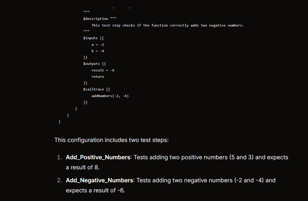 Tessy test data generated